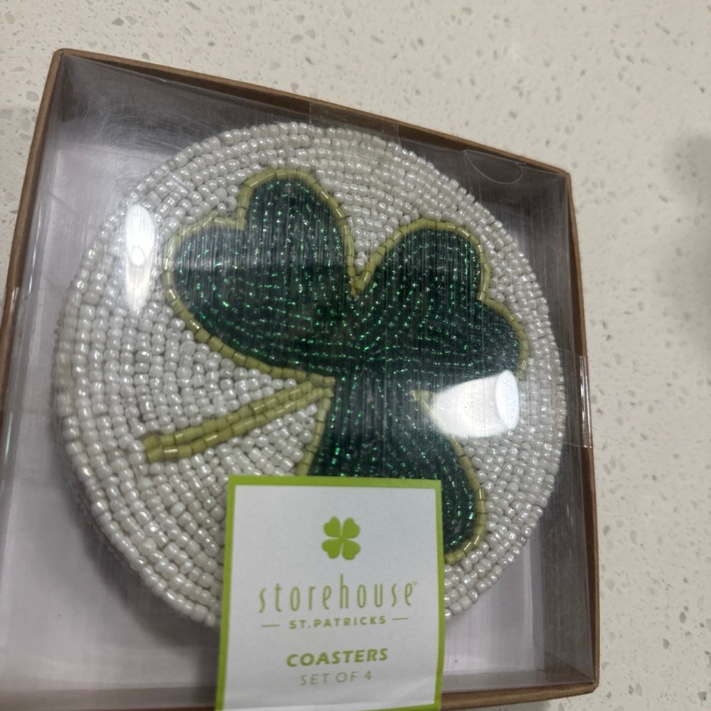 Storehouse St. Patrick's Beaded Coasters Set